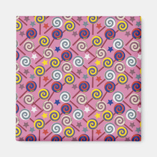 Candy pattern Lollies pattern lollipop 7 Magnet