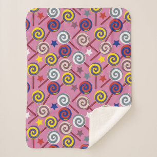 Candy pattern   Lollies pattern   lollipop 7 Sherpa Blanket