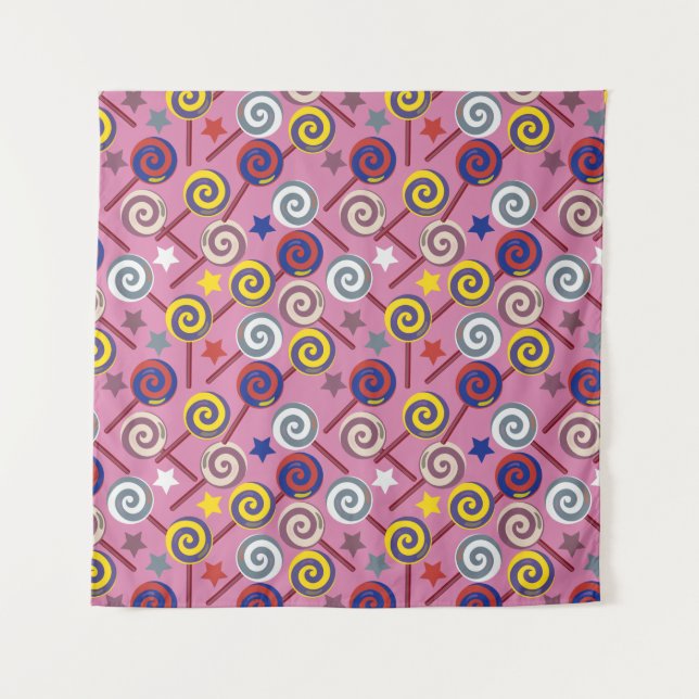 Candy pattern | Lollies pattern | lollipop 7 Tapestry (Front)