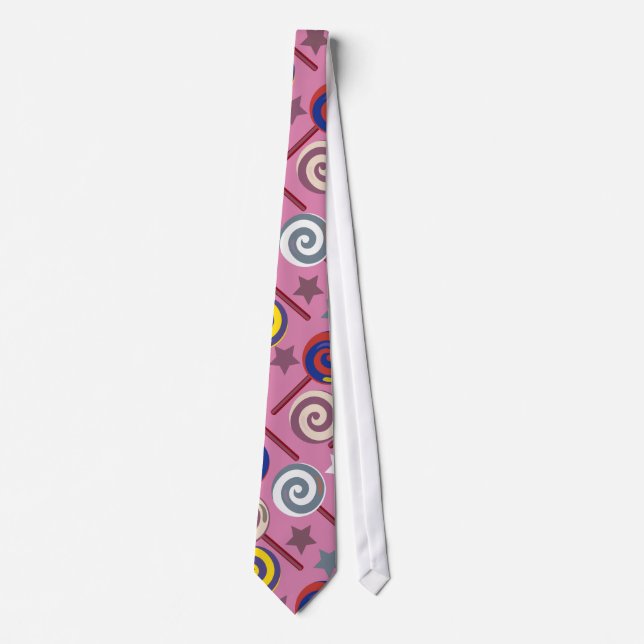Candy pattern | Lollies pattern | lollipop 7 Tie (Front)