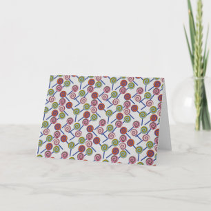 Candy pattern   Lollies pattern   lollipop 8 Card