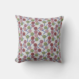 Candy pattern Lollies pattern lollipop 8 Throw Pillow
