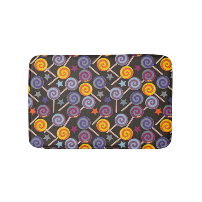 Candy pattern | Lollies pattern | lollipop 9 Bath Mat (Front)