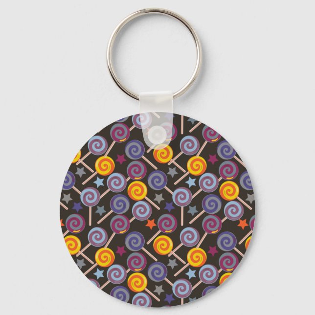 Candy pattern | Lollies pattern | lollipop 9 Keychain (Front)