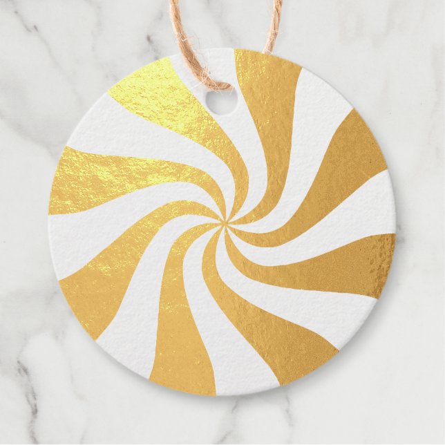 Candy Peppermint Swirl Favour Tags (Front)