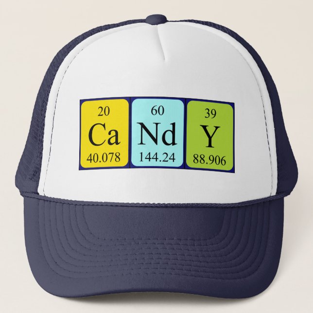 Candy periodic table name hat 3 (Front)