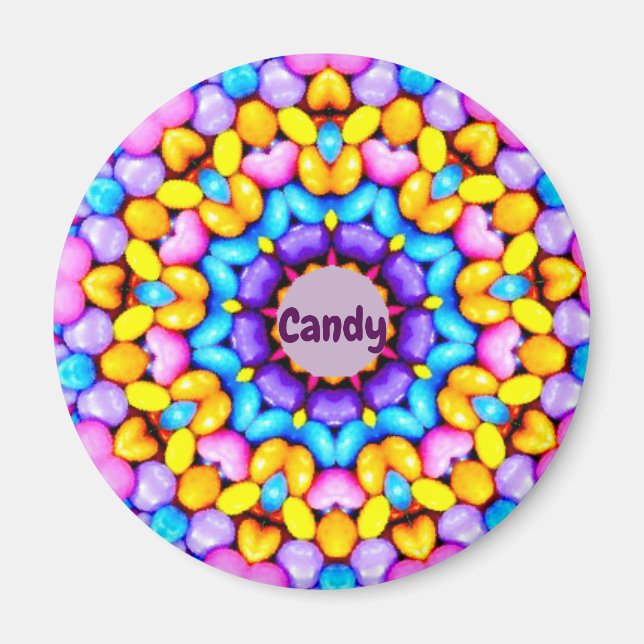 CANDY ~ Personalized Easter Pattern Fractal ~  Magnet (Front)