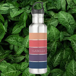 Candy Pink and Serene Blue Aesthetic Stripes 710 Ml Water Bottle<br><div class="desc">Elevate your hydration experience with the "Candy Pink and Serene Blue Aesthetic Stripes Water Bottle, " exclusively from WizCraft on Zazzle. This chic design marries Candy Pink, Rose Desert, and Serene Blue stripes, creating a visual symphony that calms and captivates. Each bottle is more than just a drinking vessel; it's...</div>