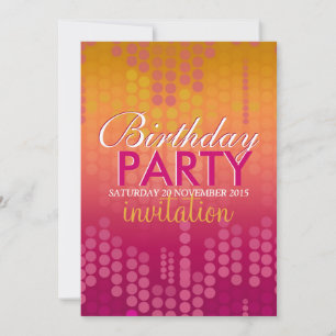Candy Pink Bokeh Sparkle Invitation Anniversaire