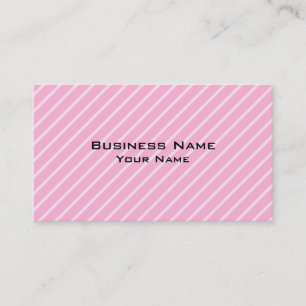 Candy Pink Diagonal Striped Pattern. Business Card