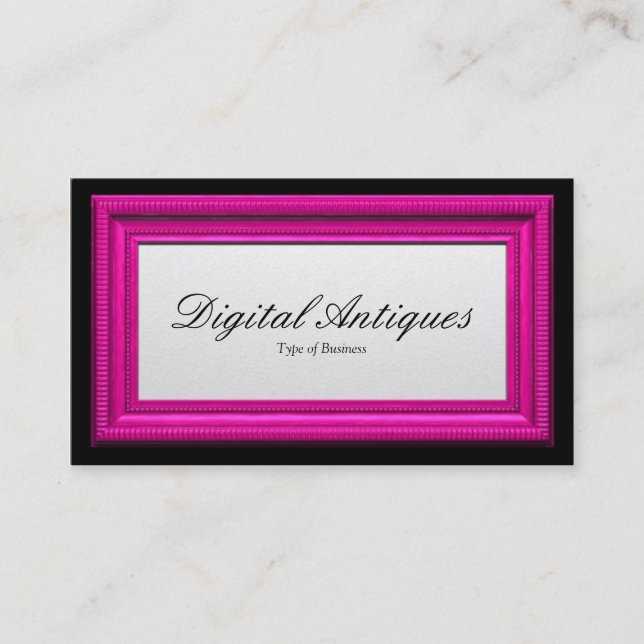 Candy Pink Picture Frame Business Card (Front)