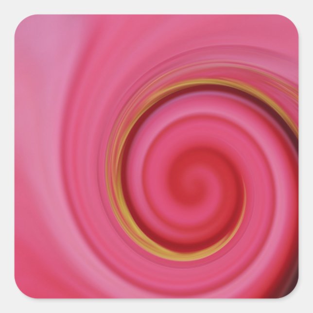 candy pink square sticker (Front)