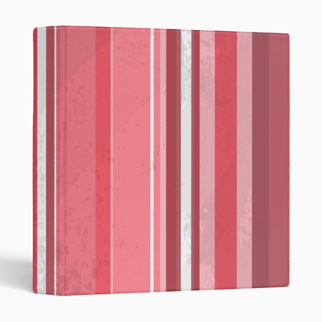 Candy Pink Stripes Binder (Front/Spine)
