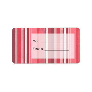 Candy Pink Stripes Label