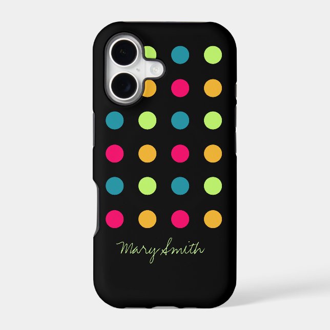 Candy Polka Dot Custom Name Blue (Back)