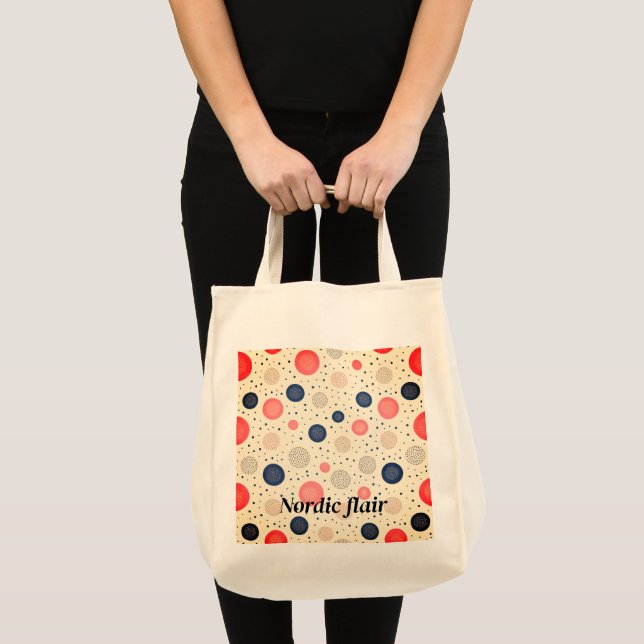 Candy Pop Dots Grocery Tote Bag (Front (Product))