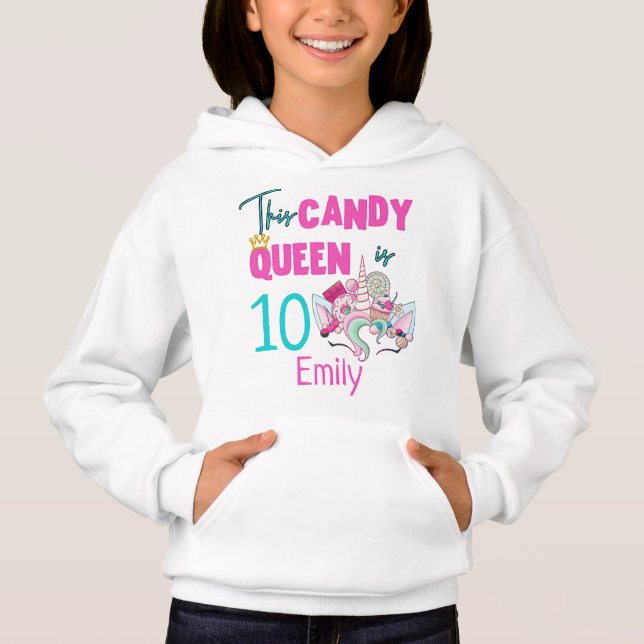 Candy Queen Colourful Sweet Unicorn Custom  (Front)