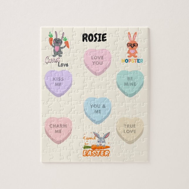 "CANDY & RABBITS" PUZZLE PERSONALIZED (Vertical)