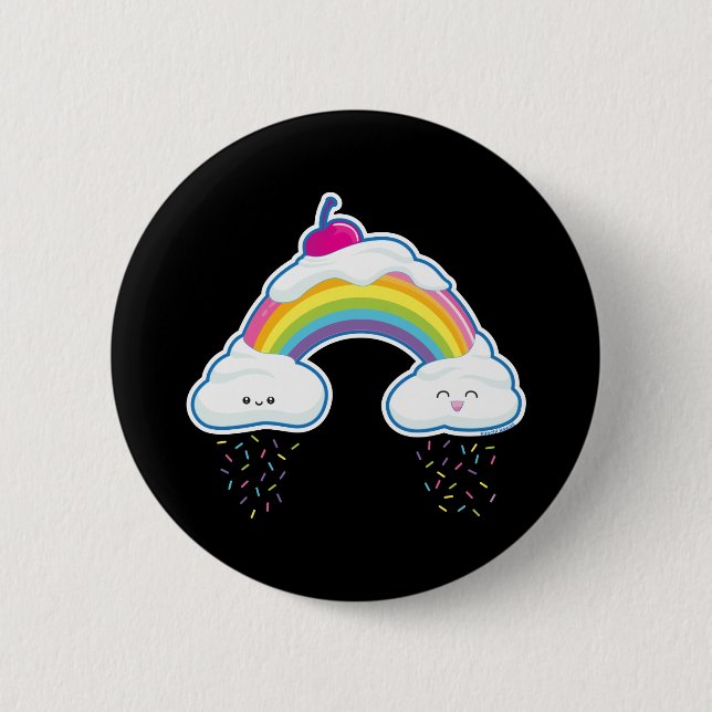 Candy Rainbow 2 Inch Round Button (Front)