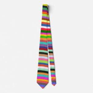 Candy Rainbow Retro Psychedelic Stripes Tie