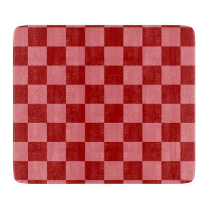 Candy Red and Candy Pink Checkerboard Cutting Board