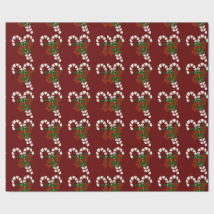 Candy Red Candy Cane Wrapping Paper