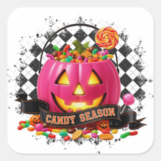Candy Season Square Sticker