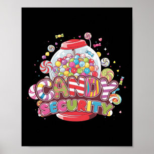 Candy Security Funny Halloween Costume Boys Girls Poster