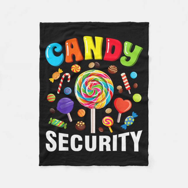 Candy Security Funny Halloween Costume  Fleece Blanket (Front)