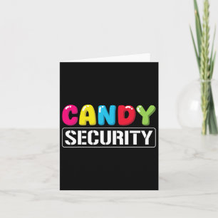 Candy Security Funny Halloween Costume Kids Boys G Card