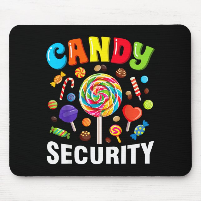 Candy Security Funny Halloween Costume  Mouse Pad (Front)