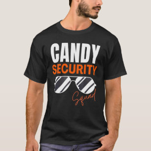 Candy Security Squad Halloween  Dad Mom Family Cre T-Shirt