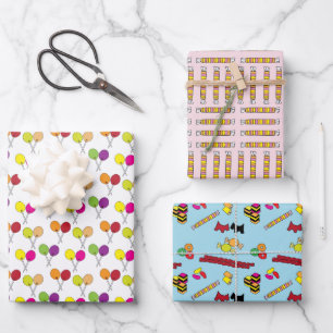 Candy selection Suckers, licorice, roll candies Wrapping Paper Sheet