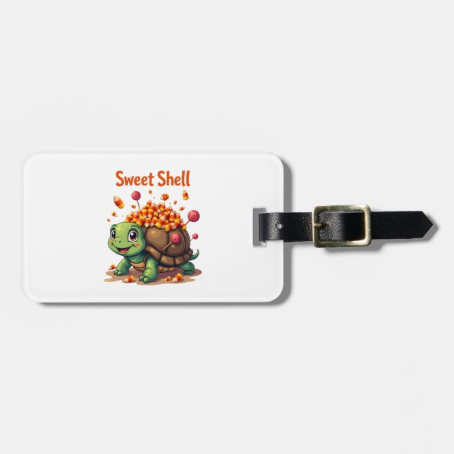 Candy Shell Turtle Luggage Tag (Front Horizontal)