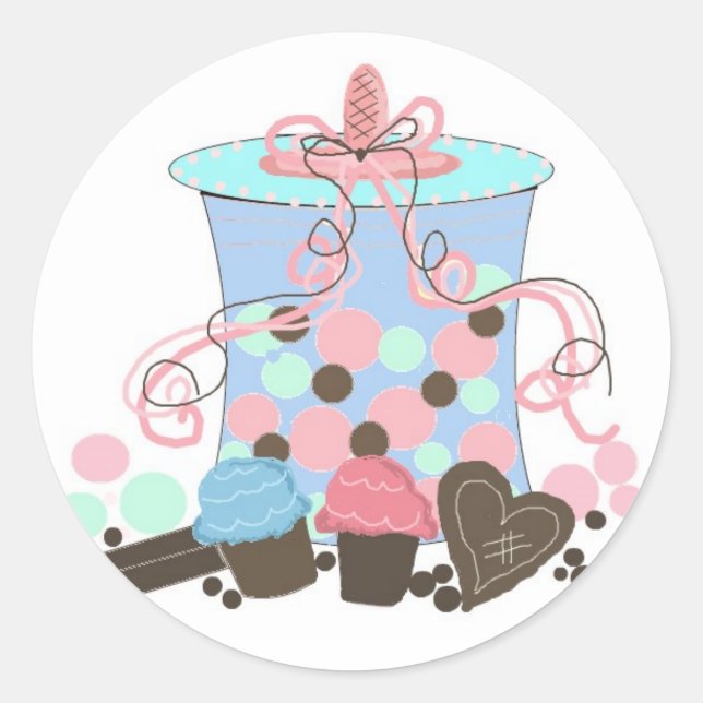 Candy Shop Classic Round Sticker (Front)