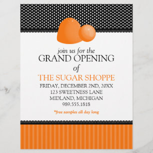 Candy Shop Grand Opening Announcement Flyers