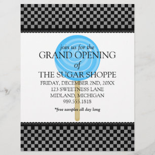 Candy Shop Grand Opening Announcement Flyers