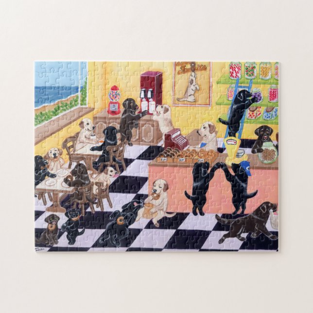 Candy Shop Labradors Jigsaw Puzzle (Horizontal)