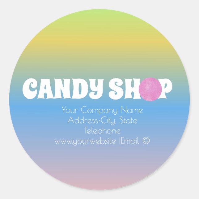 Candy Shop Ombre Étiquette d'affaires (Devant)