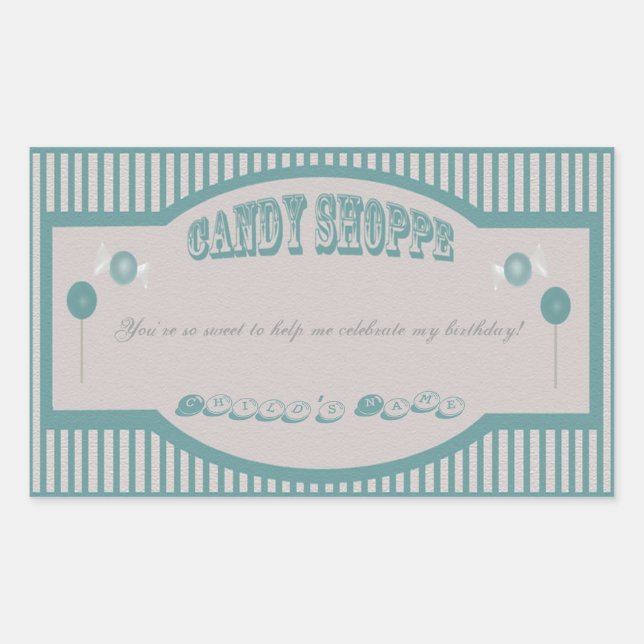 Candy Shoppe Stickers - Teal (Front)