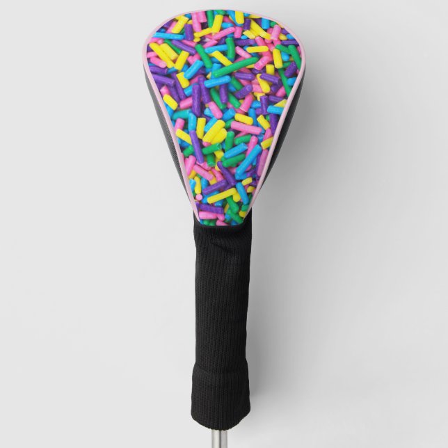 Candy Sprinkles in Pink Purple Blue Yellow Green  Golf Head Cover (Front)