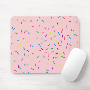 Candy Sprinkles On Pink Mouse Pad