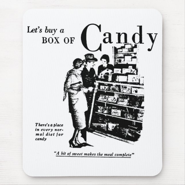 Candy Store 1930 Advertisement Mousepad (Front)