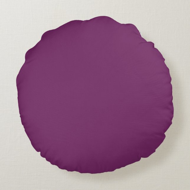 Candy Stripe 3 Negative one side solid colour Round Pillow (Back)