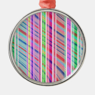 Candy Stripe Metal Ornament
