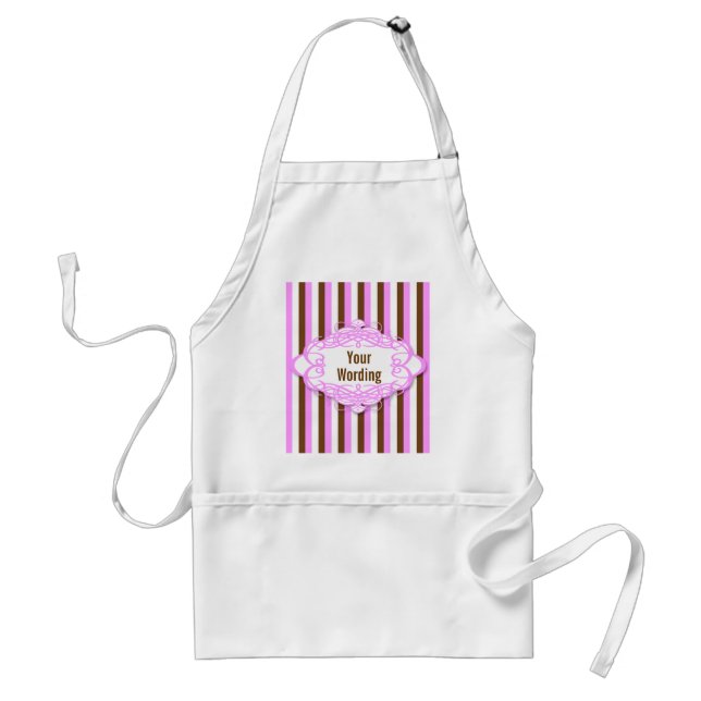 Candy stripe vintage monogram standard apron (Front)