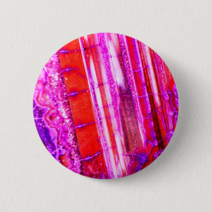 Candy Striped Red & Purple Quartz 2 Inch Round Button