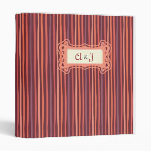Candy Striped Wedding Binder