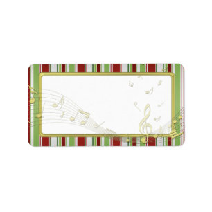 Candy Stripes Christmas Blank Address Labels