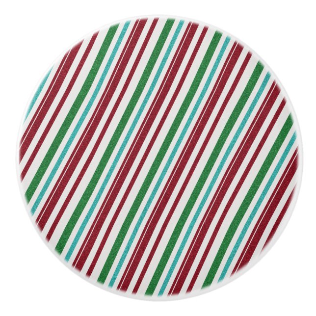 Candy Stripes Glitter Ceramic Knob (Front)
